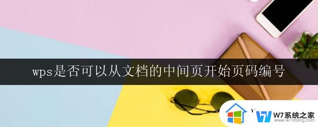 wps是否可以从文档的中间页开始页码编号 wps如何从文档中的指定页开始页码编号