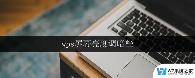 wps屏幕亮度调暗些 wps屏幕亮度调低操作方法