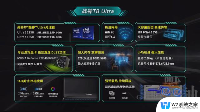 神舟战神T8 Ultra游戏本发布：搭载MTL处理器和至高RTX 4070显卡