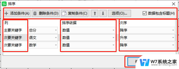 wps如何自定义/多条件排序 wps如何进行多条件排序